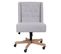 Chaise De Bureau Tapissée Gris 54x43x104h