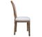 Chaise En Bois Tapissée Blanche 48x46x48/96h