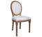 Chaise En Bois Tapissée Blanche 48x46x48/96h