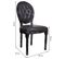 Chaise En Bois Tapissée Noire 48x46x48/96h