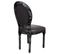 Chaise En Bois Tapissée Noire 48x46x48/96h