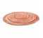 Tapis Rond En Jute Rouge D120x1h