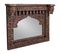 Miroir Artisanal En Bois Marron 75x10x60h