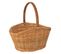 Panier Ovale En Osier Marron 28x22x15-30h