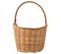 Panier Ovale En Osier Marron 32x21x16-30h