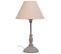 Lampe De Table En Métal Gris 20x20x34h