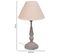 Lampe De Table En Métal Gris 20x20x34h