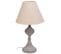 Lampe De Table En Métal Gris 23x23x41h