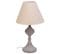 Lampe De Table En Métal Gris 23x23x41h