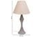 Lampe De Table En Métal Gris 23x23x46h