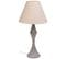 Lampe De Table En Métal Gris 23x23x46h