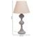 Lampe De Table En Métal Gris 25x25x50h