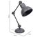 Lampe De Bureau En Métal Gris 22x14x45h