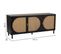 Buffet En Bois Et Grillage Noir 165x45x70h