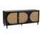 Buffet En Bois Et Grillage Noir 165x45x70h