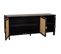 Buffet En Bois Et Grillage Noir 165x45x70h