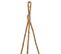 Paniers Suspendus En Fibre Naturelle Marron D26x25h-d22x18h