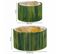 Ensemble De 2 Paniers Ronds En Bois Verts