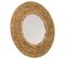 Miroir Rond En Fibre Naturelle Marron D25/13.5x02h