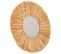 Miroir Rond En Fibre Naturelle Marron D25/11x02h