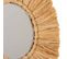 Miroir Rond En Fibre Naturelle Marron D25/11x02h