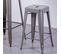 Tabouret Empilable En Acier Métal  - Bistro, Métal-clair, H.68cm, L.41cm, P.41cm