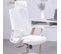 Chaise De Bureau  En Mesh Respirante Et Appui-tête Réglable - Mesh, Blanc, H.114cm, L.60cm, P.58cm