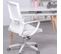 Chaise De Bureau  Avec Roulettes Et Accoudoirs - Mesh, Blanc, H.100cm, L.60cm, P.58cm