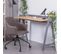 Table De Bureau Minimaliste En Bois - Pop, Gris, H.80cm, L.123cm, P.53cm