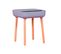 Table D'appoint Style Scandinave - Pop, Gris, H.48cm, L.33cm, P.39cm