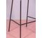 Tabouret Design Industriel  - Daxer, Noir, H.83cm, L.45cm, P.45cm