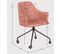 Chaise De Bureau Rembourrée En Tissu Vintage - Skyline, Orange, H.82cm, L.58cm, P.55cm