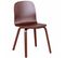 Chaise Design Scandinave En Noyer - Hut, Bois-foncé, H.83cm, L.49cm, P.50cm