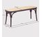 Banc Vintage Au Design Classique En Rotin Naturel - North, Noir, H.47cm, L.110cm, P.37cm