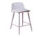 Tabouret Nordique Avec Dossier  - Paris, Gris, H.78cm, L.45cm, P.50cm