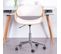 Chaise De Bureau En Érable Avec Coussin En Similicuir - Burrow S, Blanc, H.76cm, L.61cm, P.61cm