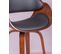 Tabouret Scandinave En Noyer Avec Coussin En Similicuir  - Burrow, Noir, H.99cm, L.57cm, P.50cm