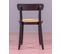 Pack De 2 Chaises En Bois Avec Assise En Rotin Naturel - Tours, Noir, H.75cm, L.44cm, P.45cm