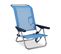 Chaise De Plage Lit Pliable Solenny 4 Positions Bleu Dossier Bas Avec Accoudoirs 77x60x83 Cm