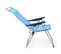 Chaise De Plage Pliante Solenny 5 Positions Dossier Ergonomique Bleu 67x63x114 Cm