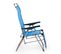 Transat Réglable Jardin Ou Plage Relax 5 Positions 75x63x114cm Chaise Longue Dossier Anatomique Bleu