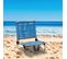 Chaise De Plage Pliante Solenny Dossier Bas Avec Poche Et Accoudoirs 54x50x63 Cm