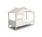 Lit cabane 90x190 cm LUBA Blanc et pin naturel