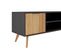 Meuble TV L.140 cm LAVIS pin massif et noir