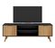 Meuble TV L.140 cm LAVIS pin massif et noir