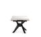 Brelyn - Table à Manger Extensible 6 à 8 Personnes En Céramique Et Métal 150-200x90cm - Couleur - Bl