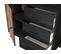Rangement 1 porte 3 tiroirs ARROW imitation chêne noir et chêne