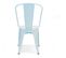 Chaise Industrielle Métal Bleu 85x52,5x45