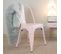 Chaise Industrielle Métal Rose 85x52,5x45 Cm