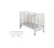 Lit Bébé Pour Matelas 60x120 Monet-blanc Avec Kit Cododo